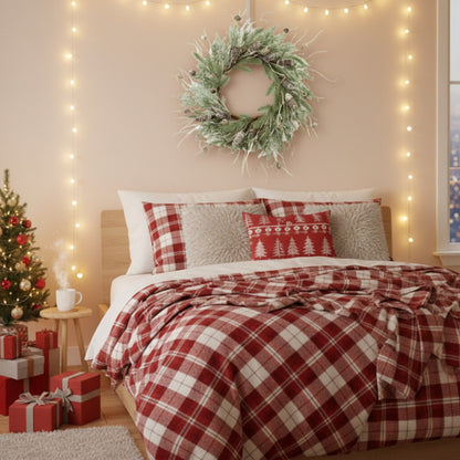 US Local Christmas Pine Wreath Pinecone & Greenery Holiday Door Decoration Pre-Lit Or Natural Style For Festive Home Decor FBA Shipment