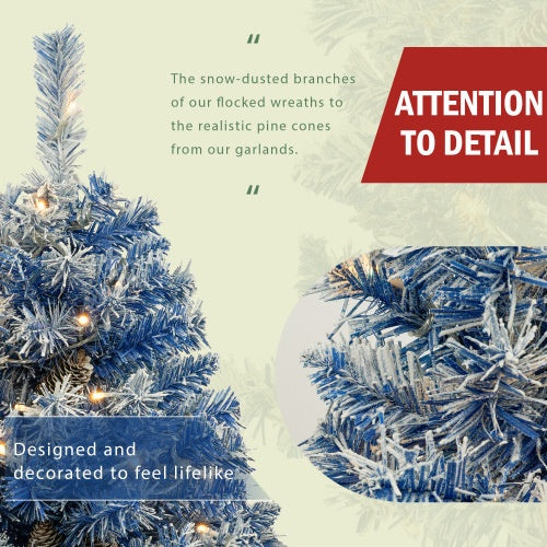 US Local Pre-lit Christmas Tree Artificial Christmas 4-piece Set