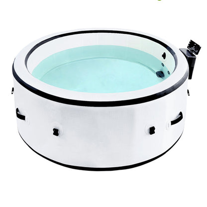 US Local Inflatable Hot Tub, Portable Spa Pool, Outdoor Spa Center That Can Accommodate 4-6 People, With Lid And 6 Colored Light Beads