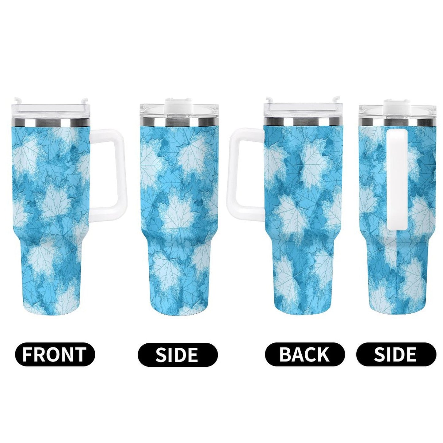 PHDT00046 POD US Local Tumbler 40 oz Large Capacity Car Cup Blue Maple Leaves