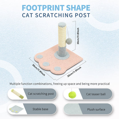 US Local Cute Paw Footprints Cat Scratch Columns, Grinding Claws To Play With Dual Functions, With Cute Footprint Shapes, Contracting Cats To Grind Their Claws Happily