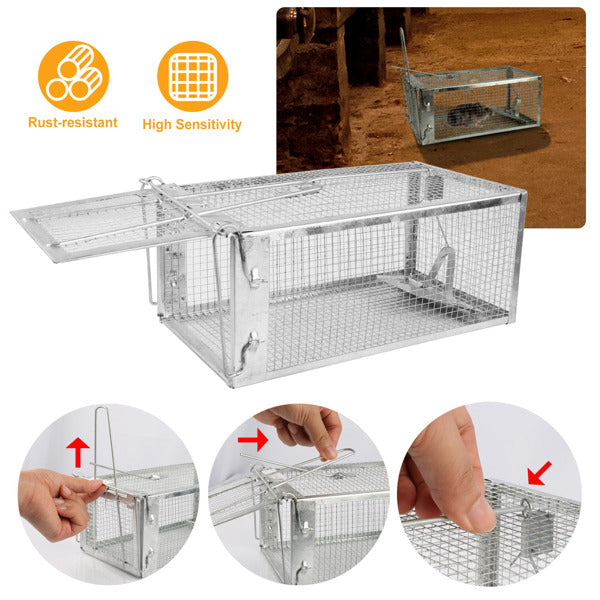 US Local Mouse Trap, Galvanized Iron Mouse Control Bait Catcher