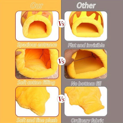 US Local Honey Pot Cat Cave Bed For Indoor Cats - Machine Washable Removable Cushion, Cozy Pet Nest With Thick Sponge, Christmas Gift For Cat Lovers, Small Breeds & Puppy Bed Accessories