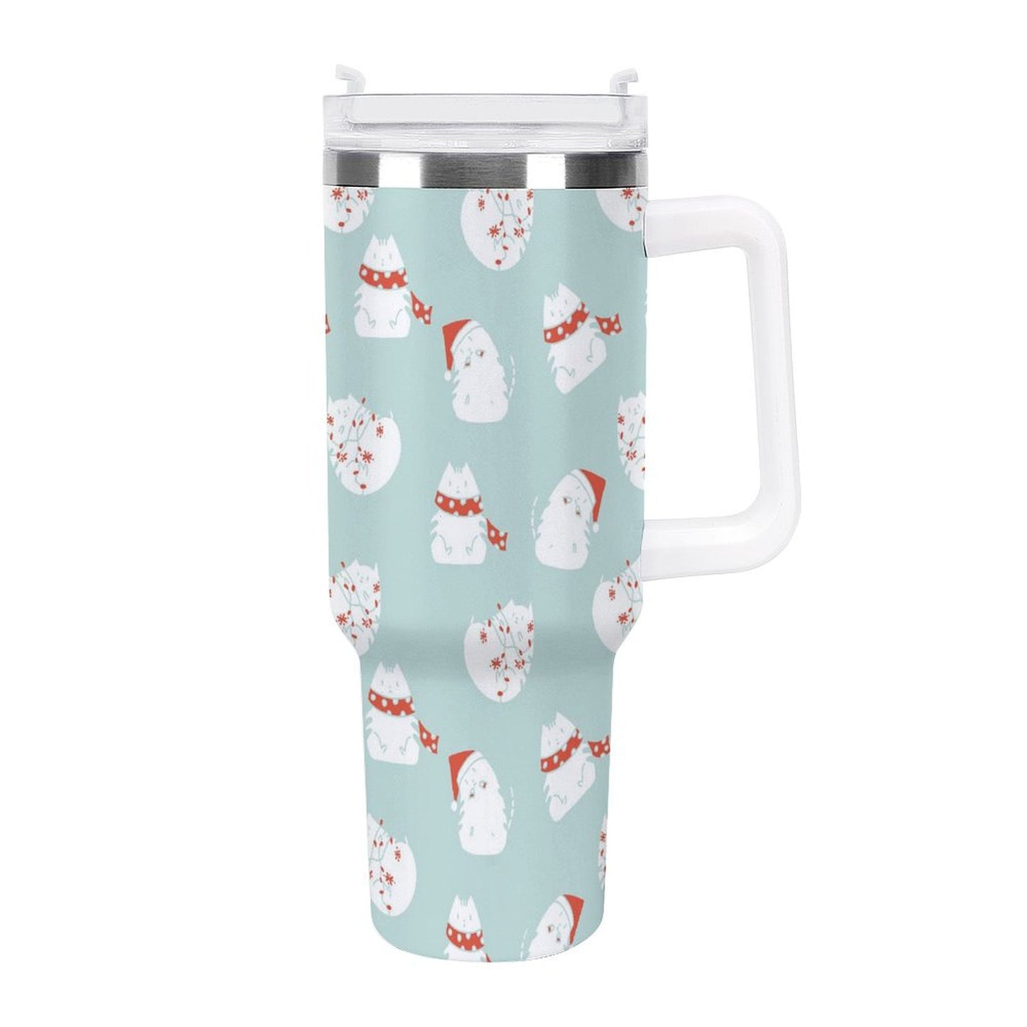 PHDT00020 POD US Local Tumbler 40 oz Large Capacity Car Cup Christmas Cat