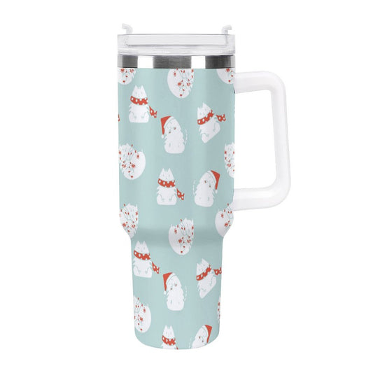 POD US Local Tumbler 40oz Large Capacity Car Cup Christmas Cat 14