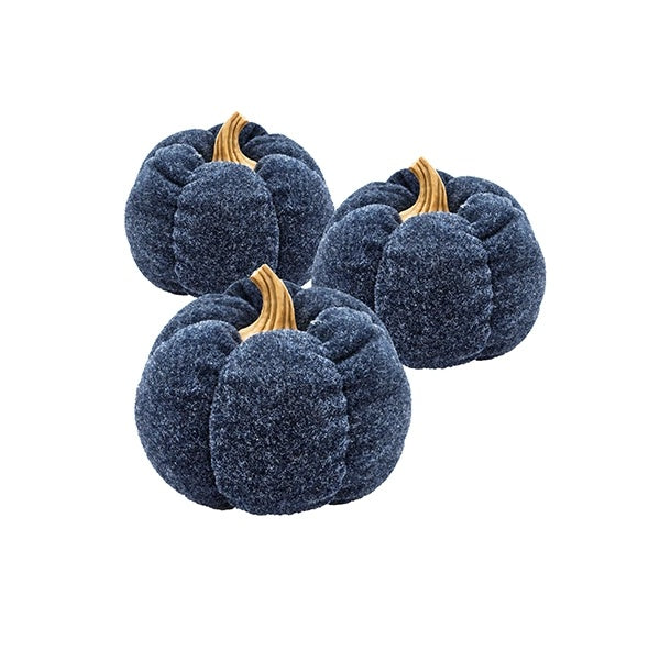 US Local A Set Of 3 Deep Blue Pumpkin Decorations