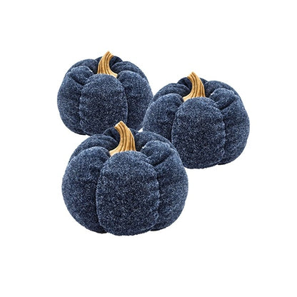 US Local A Set Of 3 Deep Blue Pumpkin Decorations