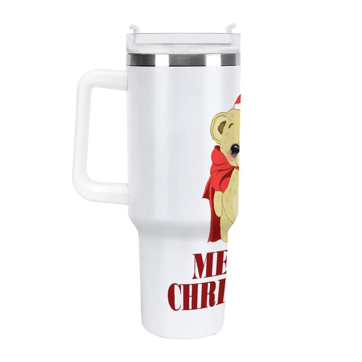 PHDT00460 POD US Local Tumbler 40 oz Large Capacity Car Cup Teddy Bear, Love, Christmas