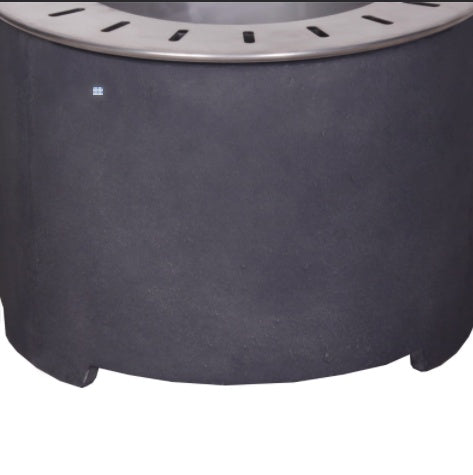 US Local 20.5 X 15 Dark GrayConcrete Texture Smokeless Fire Pit