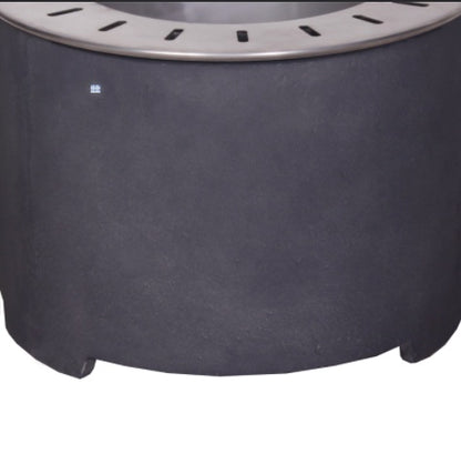 US Local 20.5 X 15 Dark GrayConcrete Texture Smokeless Fire Pit