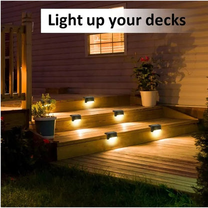 US Local 8 Pack New Solar Deck Lights Outdoor Waterproof LED Steps Lamps For Stairs Fence