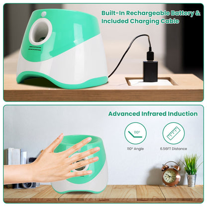 US Local 1Pc Automatic Dog Ball Launcher Included 6 Tennis Balls Dog With 3 Adjustable Launch Distance Interactive Ball Thrower Fetch Machine For Small Medium Dogs