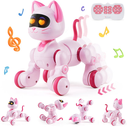 US Local VEVOR RC Robot Cat Toy For Kid Talking Dancing Touch Remote Control Programmable