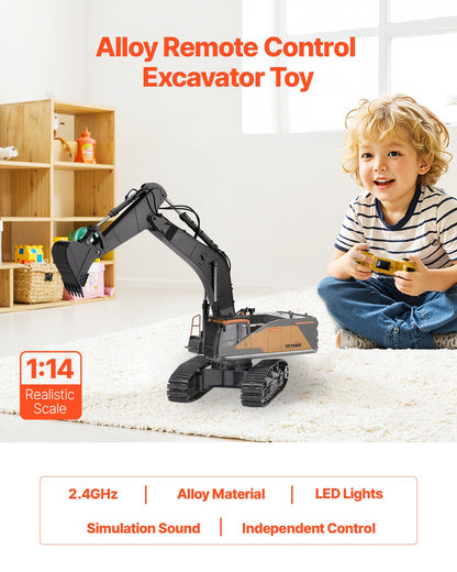 US Local Remote Control Excavator Toy 22 Channel 1:14 Scale RC Excavator Digger For Kids