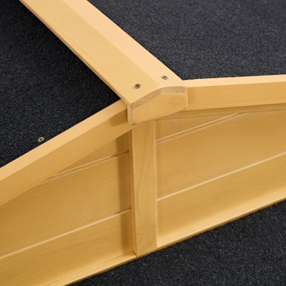 Dog House, Waterproof Dog Cage Kennel, Wooden Outdoor And Indoor Dog House, Raised Pet Kennel For Medium Dogs, Log Cabin Style With Porch,Elevated Floor,Asphalt Roof, 2 Doors, Pine Wood Natural