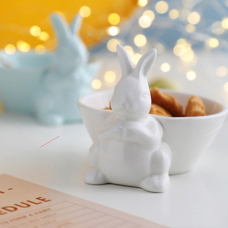 Cartoon Rabbit Souffle Ceramic Oven Dessert Salad Bowl