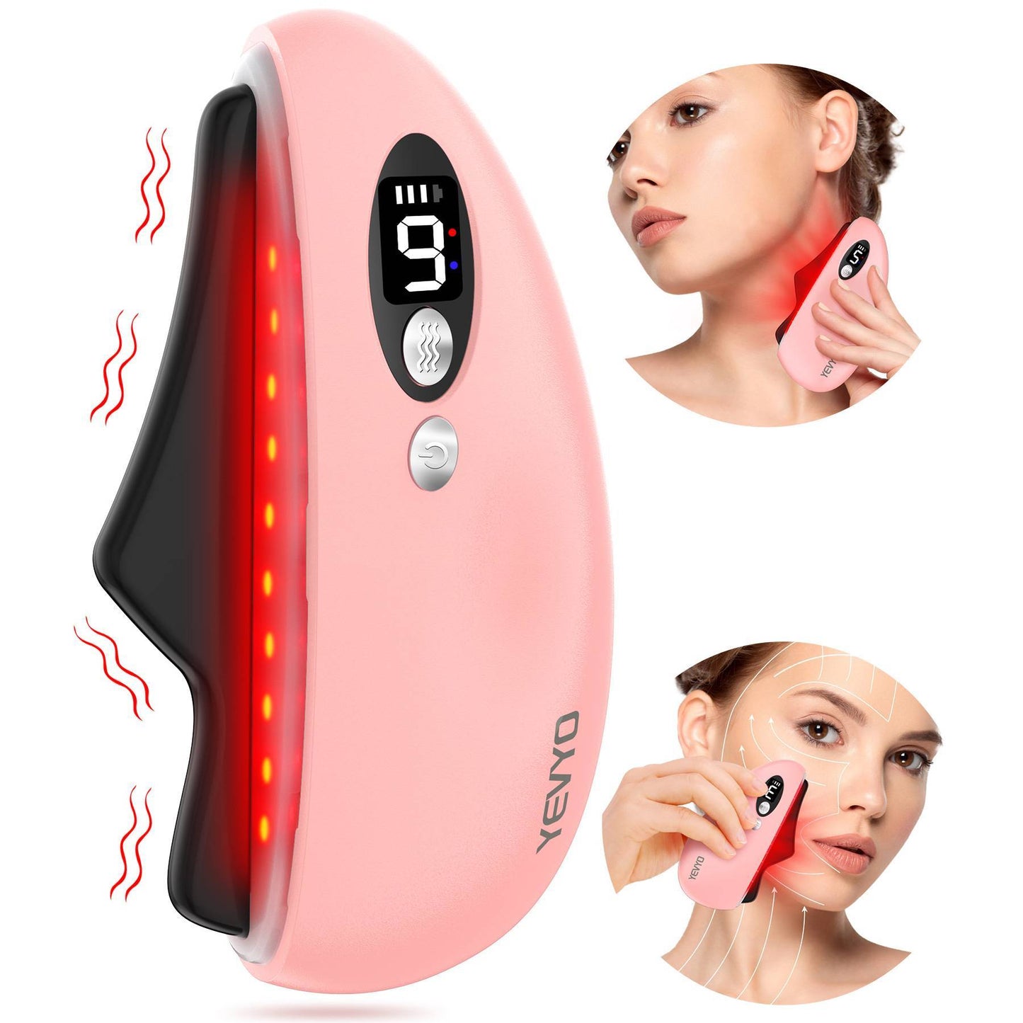 US Local Gua Sha Facial Tool, Electric Black Obsidian Guasha Tool Massage Gua Sha Stone