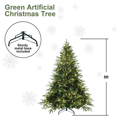 US Local PVC Christmas Tree, Christmas Decorations, Green, With Lights