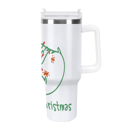 POD US Local Tumbler 40oz Large Capacity Car Cup Christmas Cat 13