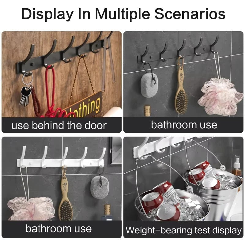 UK Local 1 pc Wall Mount Coat Rack Thickened Cloth Hook Bathroom Sticky Hook Towel Cloth Wall Hanger Iron Crafts For Wall Hanging