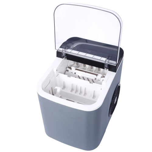 US Local Ice Maker Countertop, Portable Ice Machine, Self-Cleaning Ice Makers With Basket And Scoop, 9 Cubes In 6 Mins, 26 Lbs Per Day, Ideal For Home, Kitchen,ETL And FDA Certificate.