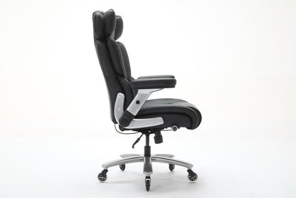 US Local Big And Tall Office Chair 500lbs With Adjustable Lumbar Support, Executive Office Chair With Flip-up Armrest And Wider Seat, Ergonomic Leather Chair Breathable