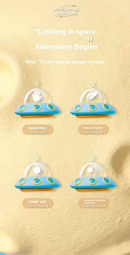 US Local Smart Electric Cat Car With Automatic Laser Pointer - Cat Fun, Energy-Saving Product