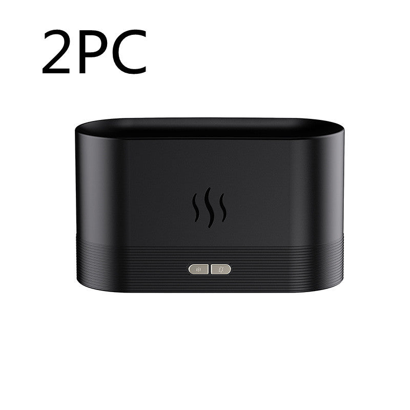Aroma Diffuser With Flame Light Mist Air Humidifier Aromatherapy Diffuser With Waterless Auto-Off Protection For Spa Home Yoga Office