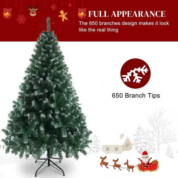 US Local 6FT Iron Leg White PVC 812 Branches Christmas Tree