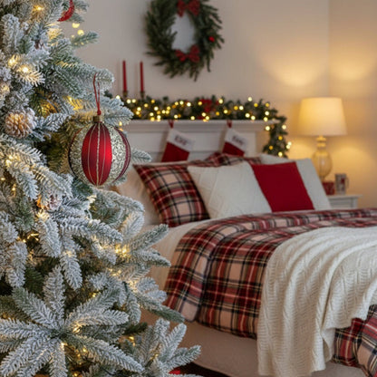 US Local 4 PCS Set  Christmas Glass Ball Ornaments Holiday Tree Hanging Decorations Party Decor Supplies FBA Shipment