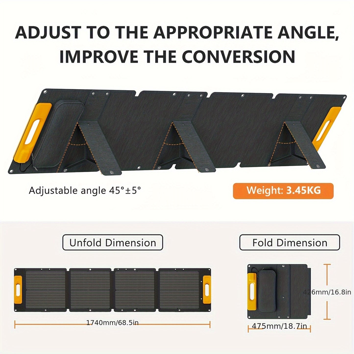 US Local 100W Portable Foldable Solar Charging Panel - High Efficiency With USB-C PD3.0, USB-A QC3.0 And DC 20V Output, Lightweight And Compact Design For Camping, Hiking, RV Outings And Outdoor Adventures