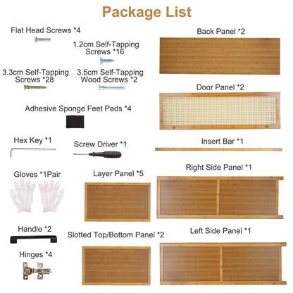 US Local 6-tier Bamboo Shoe Rack, Freestanding Shoe Cabinet