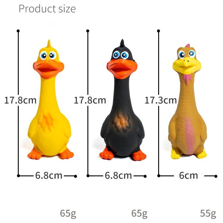 US Local 3pcs Latex Screaming Chicken Toys Eco Friendly TPR Pet Squeaky Dog Interactive Play Chew Toys