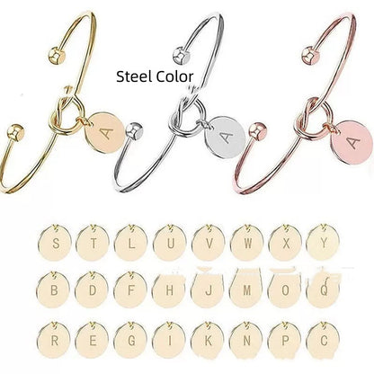 Titanium Steel 26 English Letters Bracelet Diy Love Heart