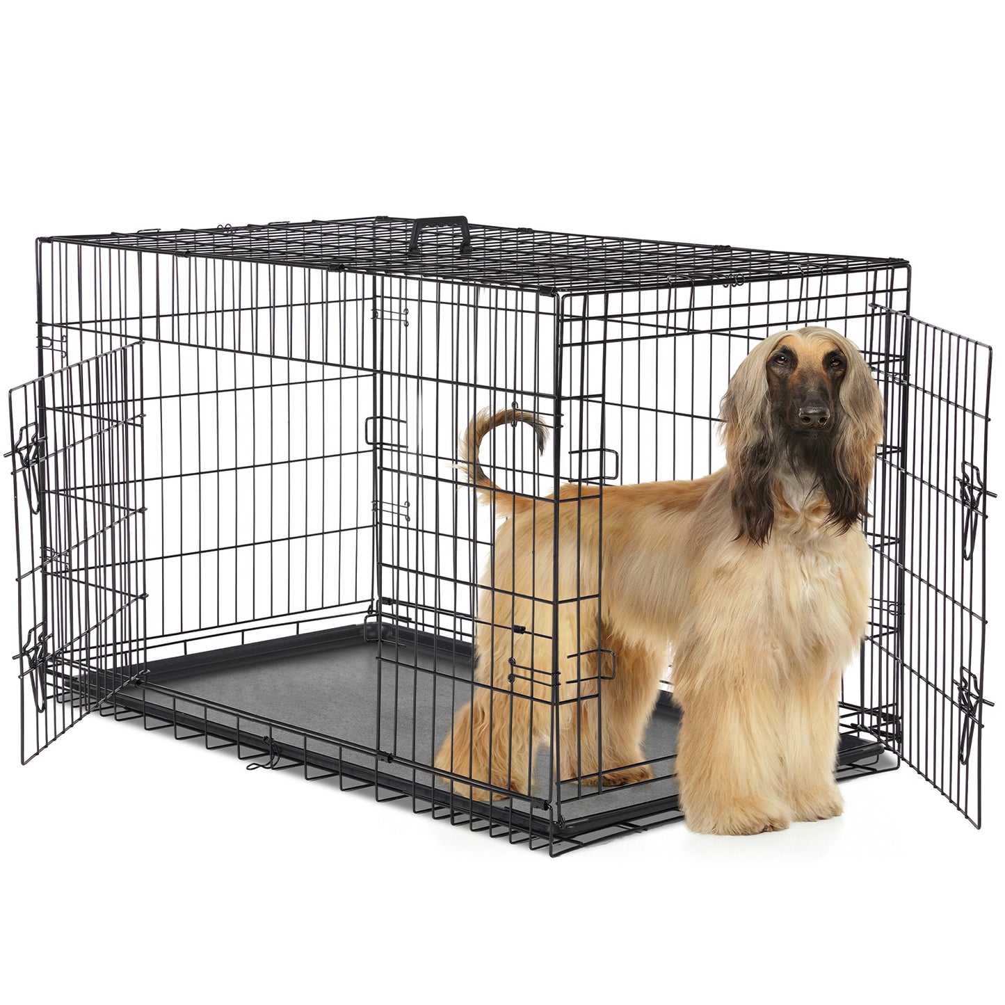 US Local A Dog Cage With Two Doors