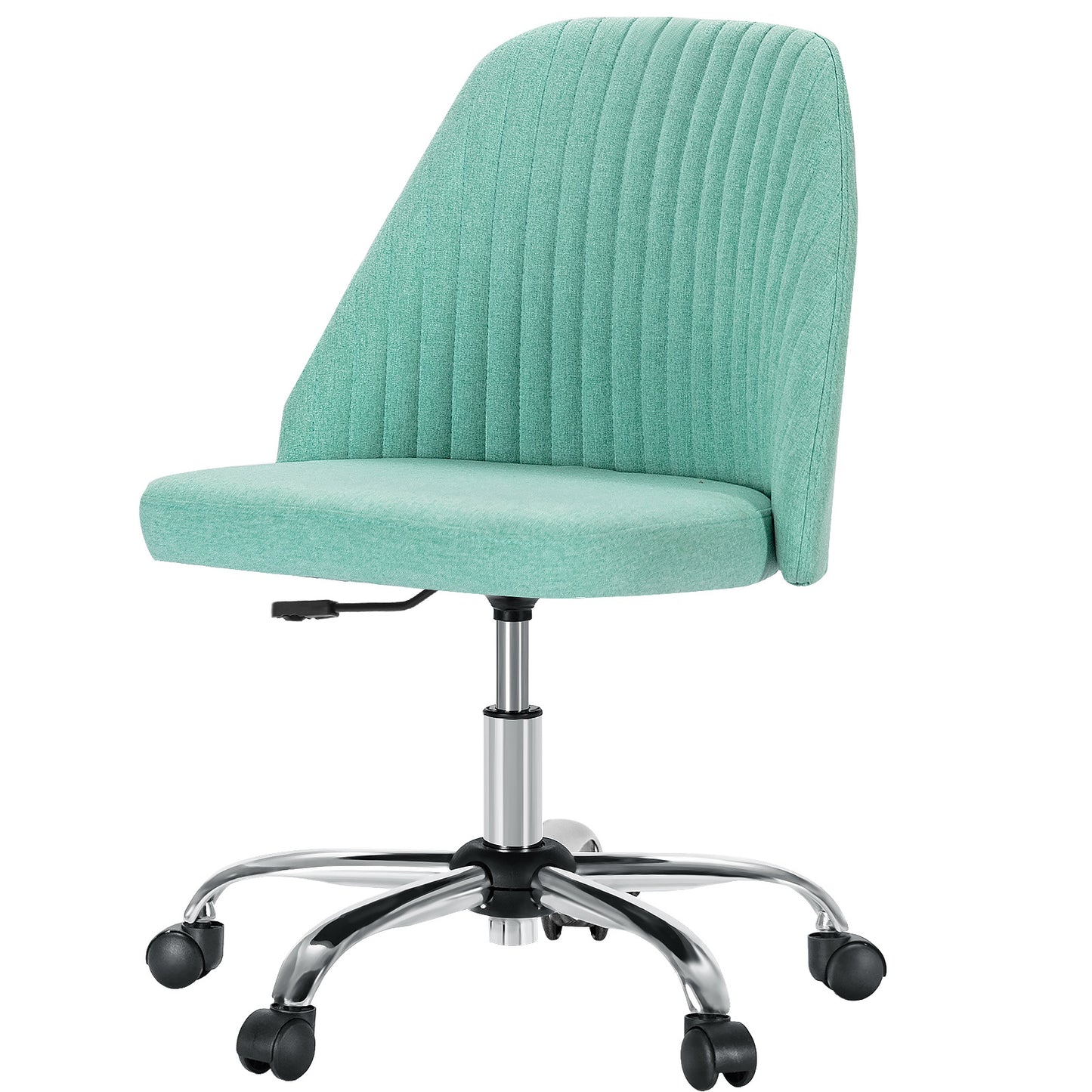 US Local Modern Fabric Armless Adjustable Swivel Office Desk Chairs With Wheels
