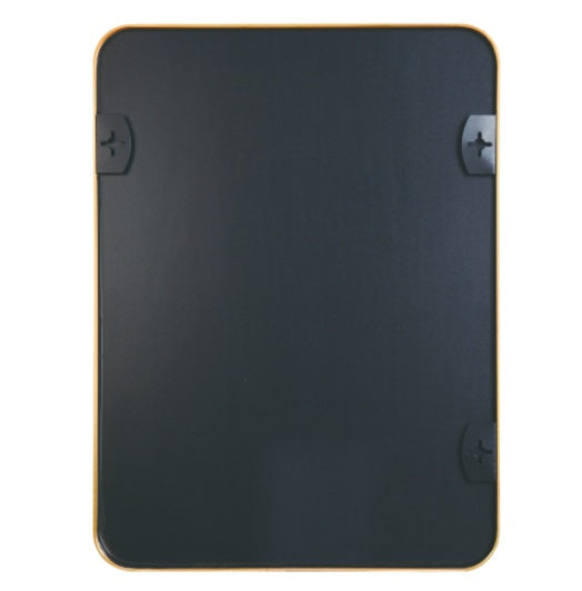 US Local 24x32 Inch Gold Metal Framed Rectangular Bathrrom Mirror For Wall.