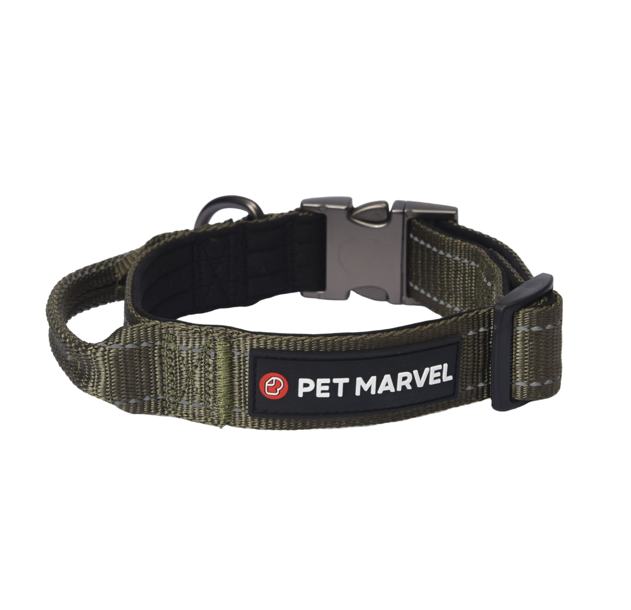US Local PET MARVELHigh Performance Tactical Dog Collar 1.25 In Wide With Handle