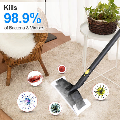 US Local 1Pc 1800W Steam Cleaning Machine With Wheels High Temperature And Pressure Steamer Cleaner With 2L Water Tank Stepless Steam Control 15 Accessories