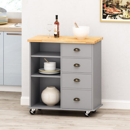 US Local Kitchen Trolley 2 Drawers - 1 Door