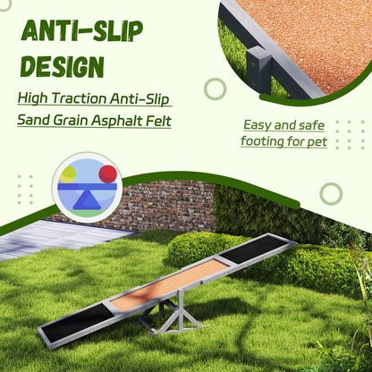 US Local Wooden Dog Agility Seesaw For Training And Exercise, Weather Resistant, 83 L X 16 W X 14 H, Gray