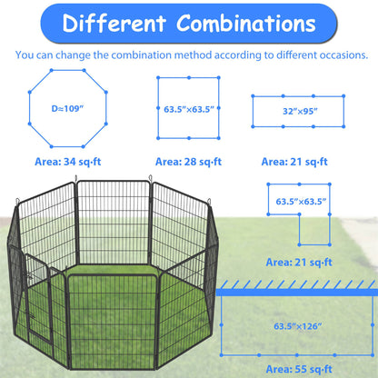 US Local Dog Pens Outdoor Dog Fence Dog Playpen For Large Dogs Dog Kennel Pet Playpen