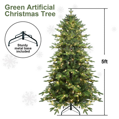 US Local PVC Christmas Tree, Christmas Decorations, Green, With Lights