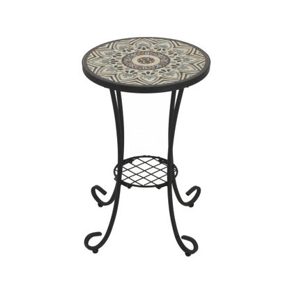 US Local Patio Side Table With Shelf