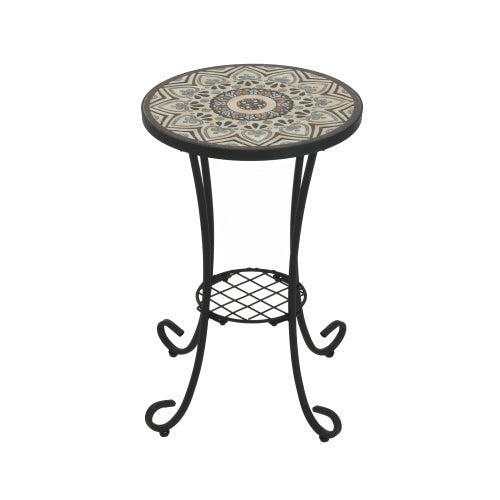 US Local Patio Side Table With Shelf