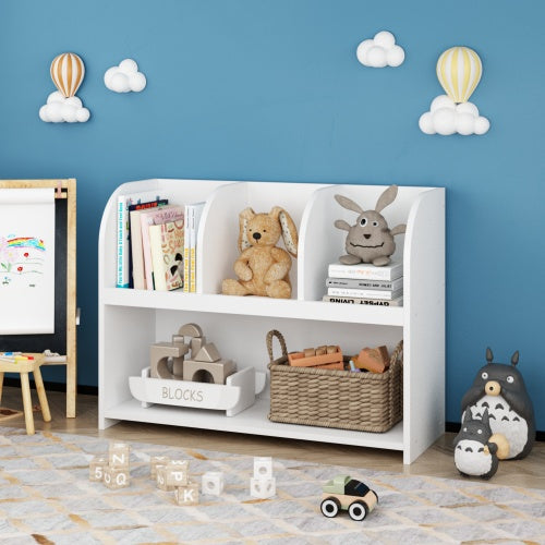 US Local Kids Bookcase With 4 Compartments
