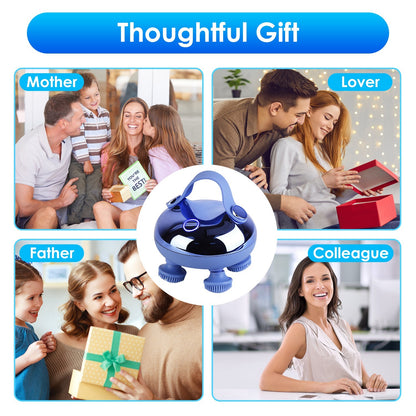 US Local 1Pc Electric Scalp Massager Rechargeable Head Mssager IPX7 Waterproof Dog Cat Massager With Red Light 3 Modes 3 Types Of Massage Claws For Men Women Elders