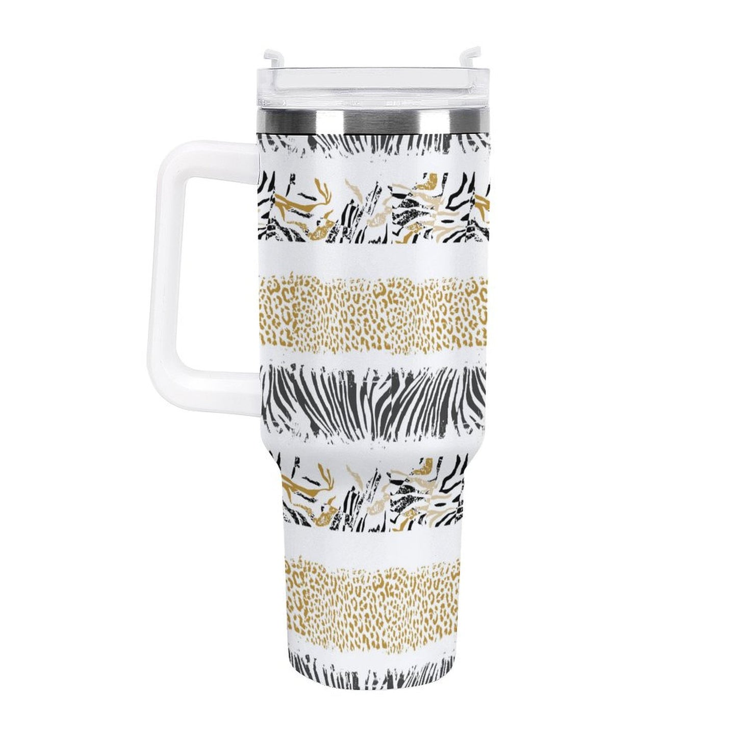 PHDT00456 POD US Local Tumbler 40 oz Large Capacity Car Cup Striped, Leopard