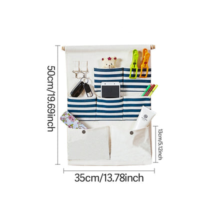 US Local Seven Pockets Storage Hanging Bag-Blue 5002