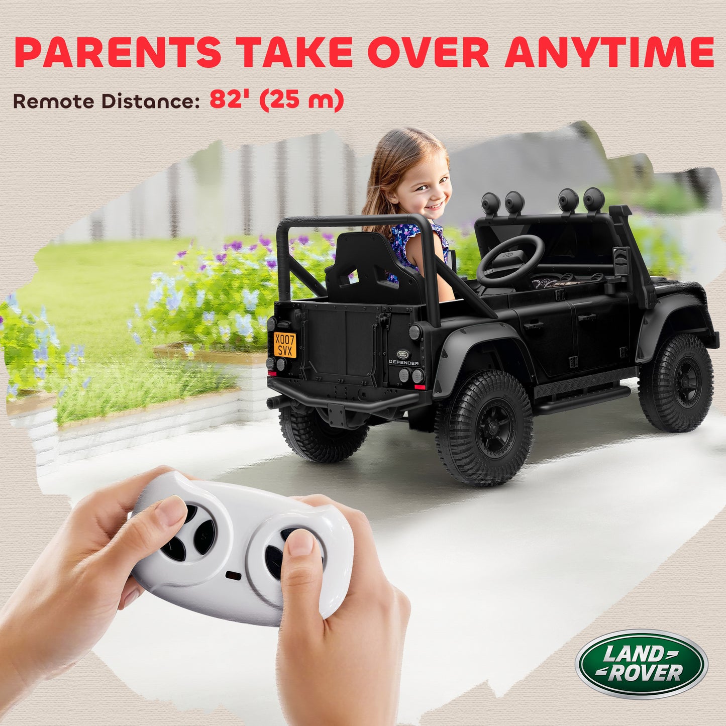 US Local Land Rover Licensed Electric Car for Kids with Remote Control